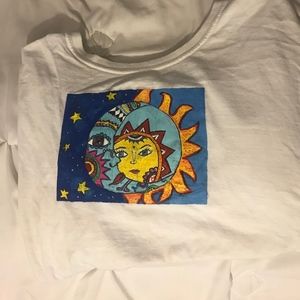 One of a kind painted t-shirt